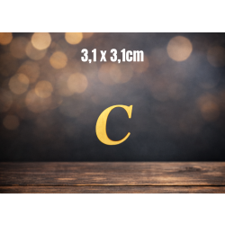 Litera C 3cm, czcionka Georgia kursywa, sklejka 3mm